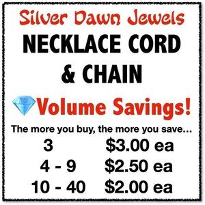 𝅺As Low as $2 Necklace Cord and Chain with Volume Savings! 😃